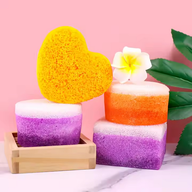 High Quality Natural Massage Foam Exfoliating Sponge Handmade Soap