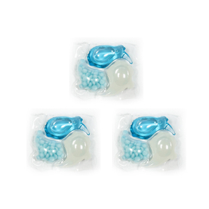 Three Cavity Powder Bead Binding Laundry Detergent Pods
