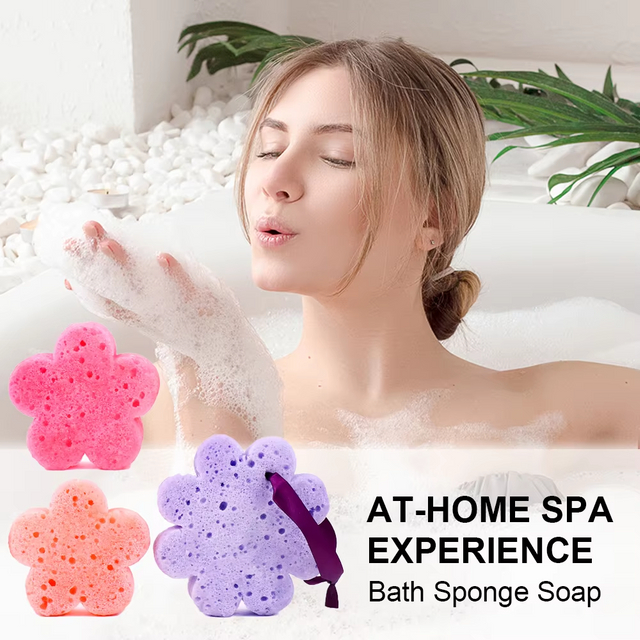 High Quality Natural Massage Foam Exfoliating Sponge Handmade Soap