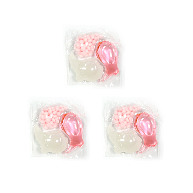 Three Cavity Powder Bead Binding Laundry Detergent Pods
